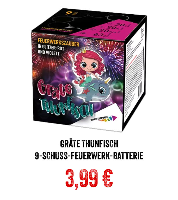 Gräte Thunfisch 9-Schuss-Feuerwerk-Batterie
