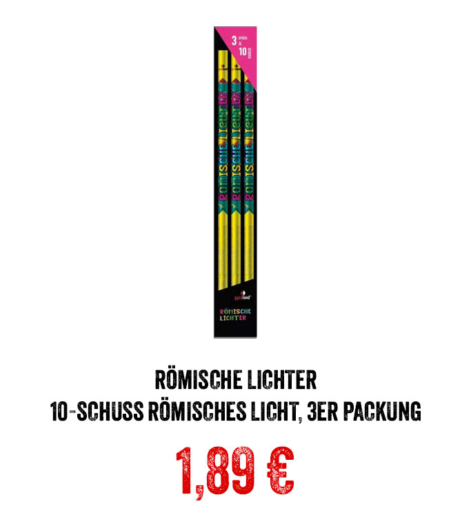 Römische Lichter 10-Schuss Römisches Licht, 3er Packung