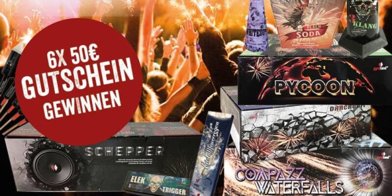 Nächste Runde: 6x 50€ Feuerwerk-Gutschein im Pyroland Feuerwerk Gewinnspiel 2021 zu gewinnen! - Nächste Runde: 6x 50€ Feuerwerk-Gutschein im Pyroland Feuerwerk Gewinnspiel 2021 zu gewinnen!