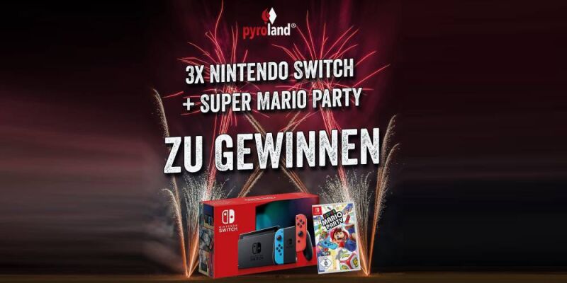 GEWINNE 1 von 3 NINTENDO SWITCH + MARIO PARTY - für echte PYROLANDFANS - GEWINNE 1 von 3 NINTENDO SWITCH + MARIO PARTY - für echte PYROLANDFANS