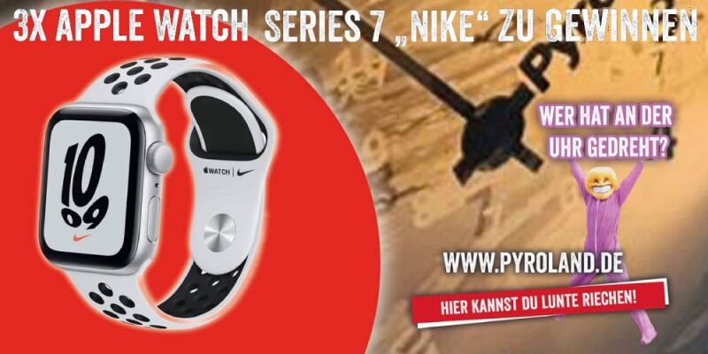 Gewinne EINE von DREI nagelneuen NIKE APPLE WATCH 7! - Gewinne EINE von DREI nagelneuen NIKE APPLE WATCH 7!