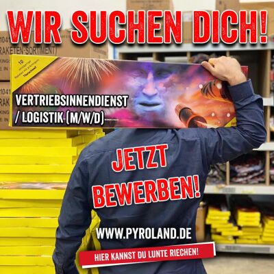 Wir suchen Dich - Jetzt bewerben! - Stellenanzeige Job im Vertriebsinnendienst bei Pyroland