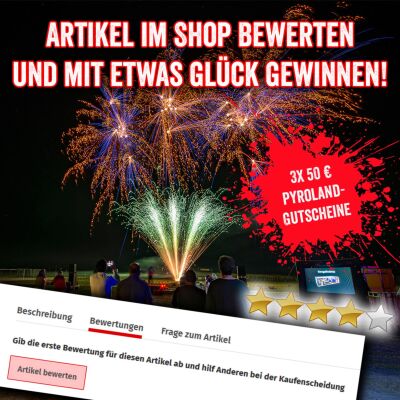 Gewinne einen €50 Feuerwerk Einkaufsgutschein - Gewinne einen Pyroland Feuerwerk Gutschein über €50