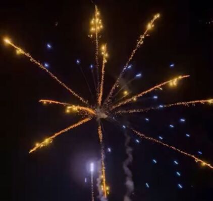 Gold und Blau - Feuerwerk Deluxe - Midasz - Edle Feuerwerk-Batterie in Gold und Blau