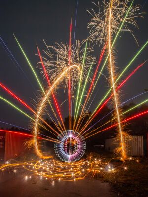 Lightpainting mit Pyrotechnik - Kunst aus Funken und Licht - Pyrotechnik &amp; Lightpainting | Kunst mit Feuerwerk