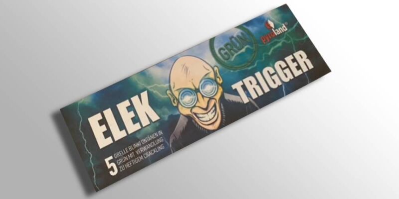 Elektrigger: Grelle Blinkfontänen in grün mit Verwandlung zu heftigem Crackling - Elektrigger: Grelle Blinkfontänen in grün mit Verwandlung zu heftigem Crackling