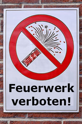 Feuerwerk Verboten Schild