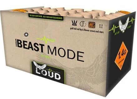 Beast Mode 20-Schuss-Feuerwerk-Batterie 8er Pack (Stahlkäfig)
