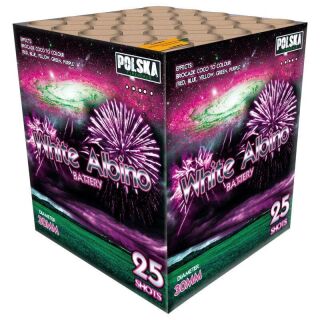 White Albino 25-Schuss-Feuerwerk-Batterie 4er Pack (Stahlkäfig)