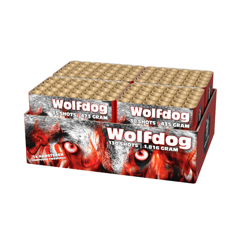 Jetzt Wolfdog / Kracherblitz130-Schuss-Feuerwerkverbund ab 78.19€ bestellen