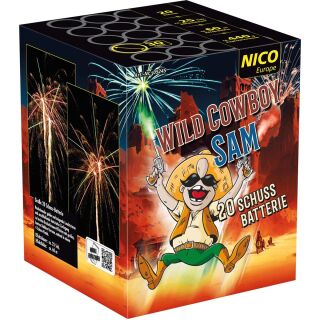 Wild Cowboy Sam 20-Schuss-Feuerwerk-Batterie