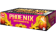 Phoenix 121-Schuss-Feuerwerkverbund (Stahlkäfig)
