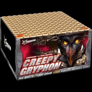 Creepy Gryphon 144-Schuss-Feuerwerkverbund