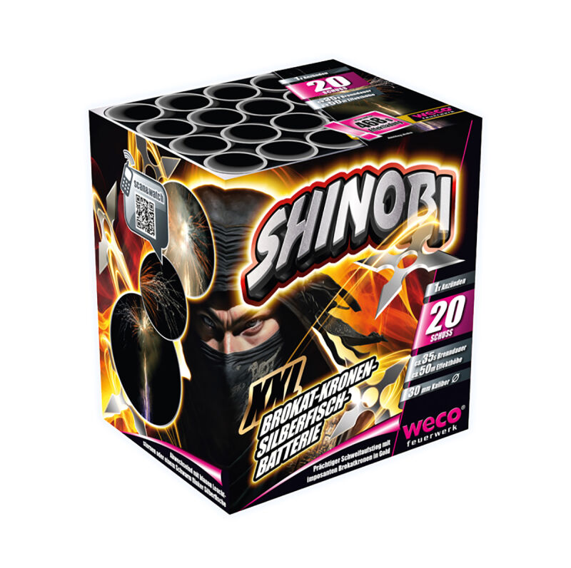 Jetzt Shinobi 20-Schuss-Feuerwerk-Batterie ab 33.99€ bestellen