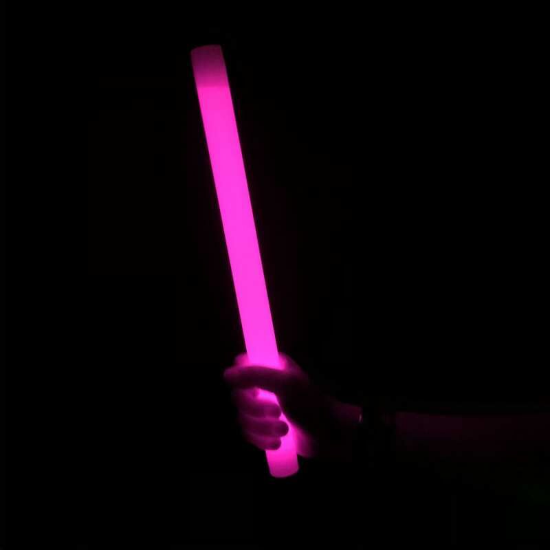 MonsterKNIXS 1 Stk. Pink 36,5 x 2,3cm Starke Leuchtkraft. Für Party, Konzert, Deko, Jonglieren oder als Lichtschwert - Riesen-Knicklichter sind der Hingucker!