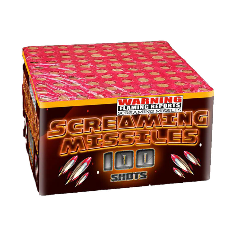 Jetzt Screaming Missiles 100-Schuss-Feuerwerk-Batterie ab 11.43€ bestellen