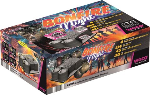 Bonfire Night 134-Schuss-Feuerwerkverbund