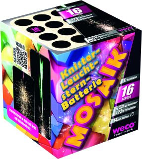 Mosaik 16-Schuss-Feuerwerk-Batterie
