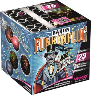 Baron Funkenflug 25-Schuss-Feuerwerk-Batterie