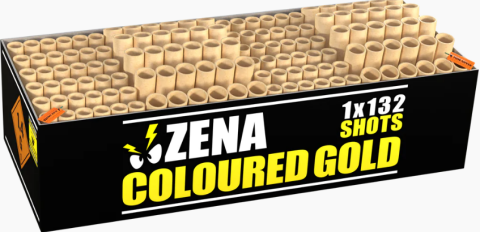 Zena Coloured Gold 132-Schuss-Feuerwerksverbund