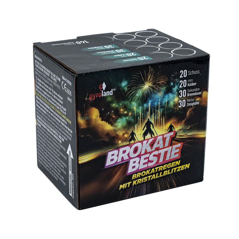 Jetzt Brokat Bestie 20-Schuss-Feuerwerk-Batterie ab 9.67€ bestellen