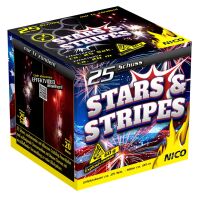 Stars & Stripes 25-Schuss-Feuerwerk-Batterie