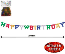 Buchstaben-Girlande, „Happy Birthday“