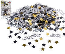Deko-Konfetti „Happy New Year & Sterne"