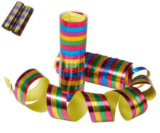 Luftschlangen „metallic-bunt-gestreift“ 2er Pack