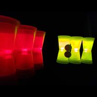 Leuchtendes Beer Pong Set, rot/gelb