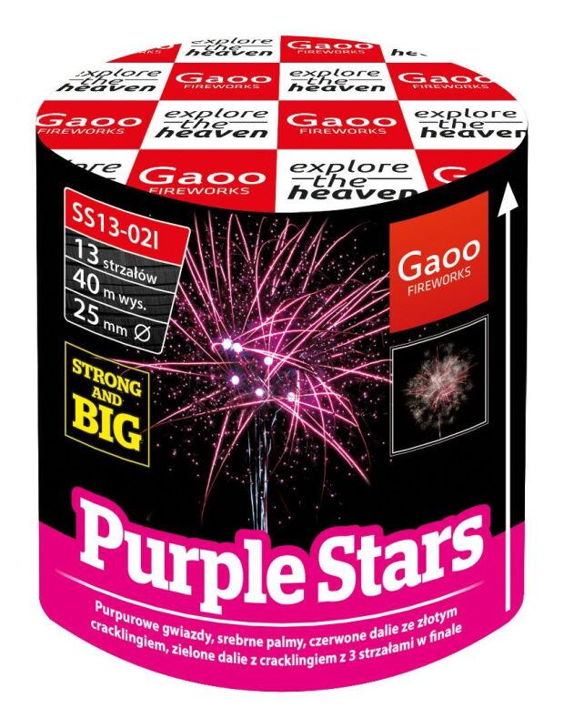 Jetzt Purple Stars 13-Schuss-Feuerwerk-Batterie ab 14.99€ bestellen