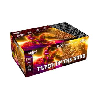 Flash of the Gods 128-Schuss-Feuerwerkverbund
