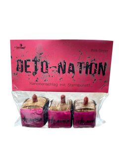 Deto-Nation 3er Pack kubische Kanonenschläge Pink Glitter