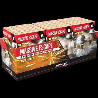 Massive Escape 75-Schuss-Feuerwerkverbund (Stahlkäfig)