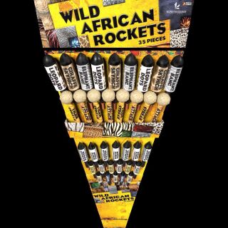 Wild African Rockets 35-teiliges Raketensortiment