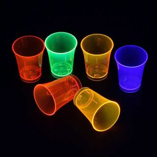 Neon Trinkbecher 50ml 8er Set 4 Farbmix