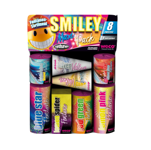 Smiley Maxi Pack 8-teiliges Fontänen-Sortiment