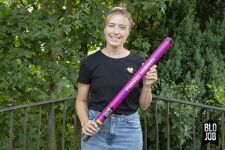 Pimmel Himmel 80cm Papierflitter pink