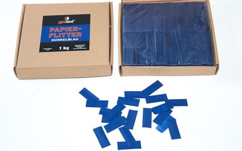 Papier Flitter - Dunkelblau 1kg (Pappschachtel)