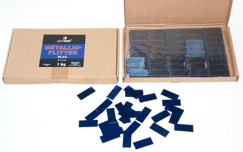 Metallic Flitter - Blau 1kg (Pappschachtel)