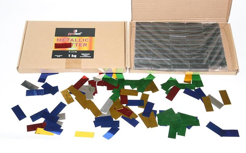 Metallic Flitter - Bunt 1kg (Pappschachtel) Metallic Flitter - Bunt 1kg (Pappschachtel)