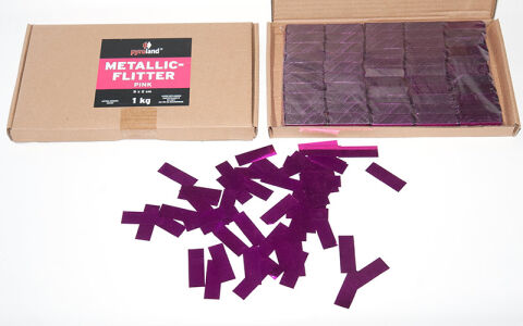 Metallic Flitter - Pink 1kg (Pappschachtel)