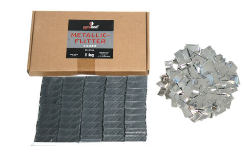 Metallic Flitter - Silber 1kg (Pappschachtel)