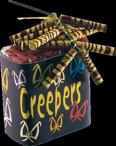 Creepers - Bodenwirbel 12 Stck. Multi-colour Boden-Wirbel-Batterie mit Crackling.