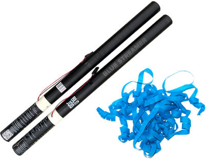Blue Streamer 80cm elektrisch (Black Label) Papierstreamer blau