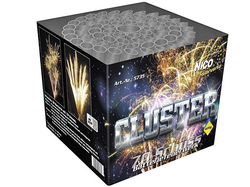 Cluster 70-Schuss-Feuerwerk-Batterie