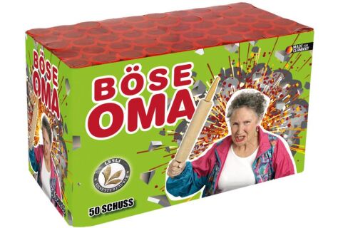 Böse Oma 50-Schuss-Feuerwerk-Batterie