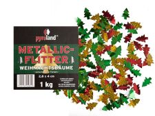 Metallic Flitter - Weihnachtsbäume verschiedene Farben...