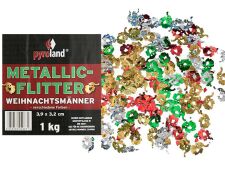 Metallic Flitter - Weihnachtsmänner verschiedene Farben...