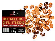 Metallic Flitter - Halloween - Kürbis 1kg (Pappschachtel)